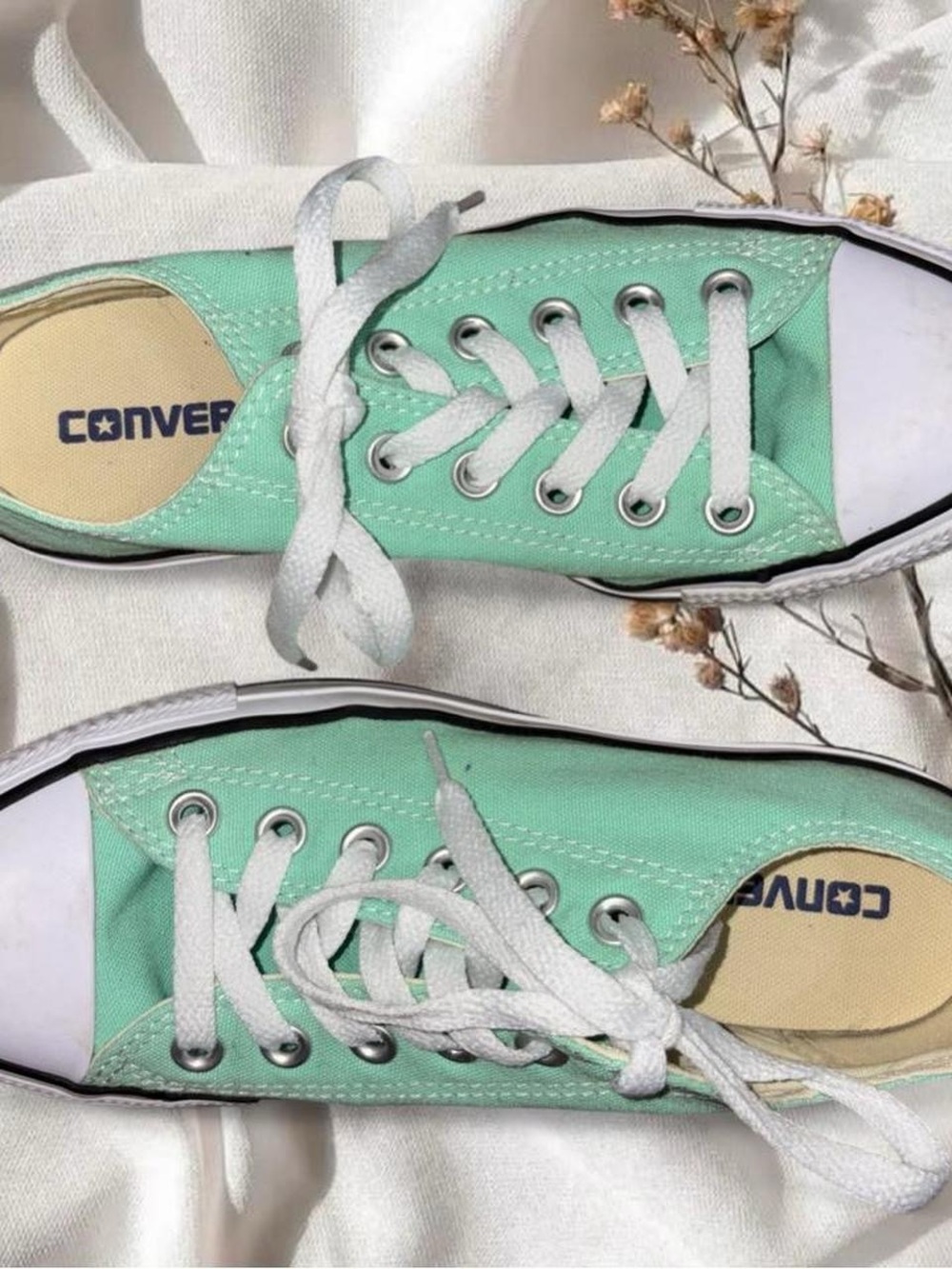 Converse Chuck Taylor All Star Low Top Mint Green Sneakers Womens 7 Mens 5